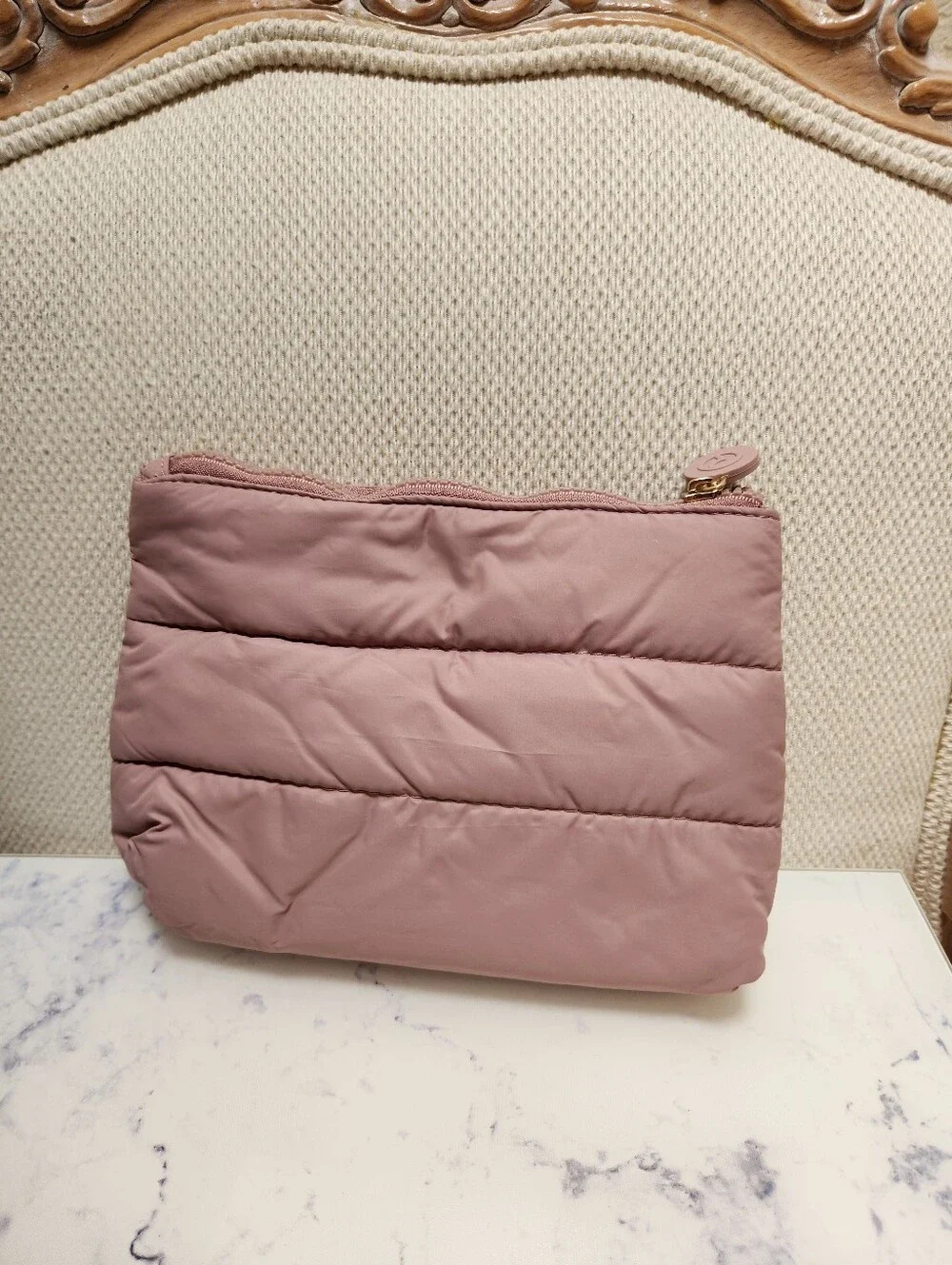 Rare Beauty Puffy Makeup Bag Mauve